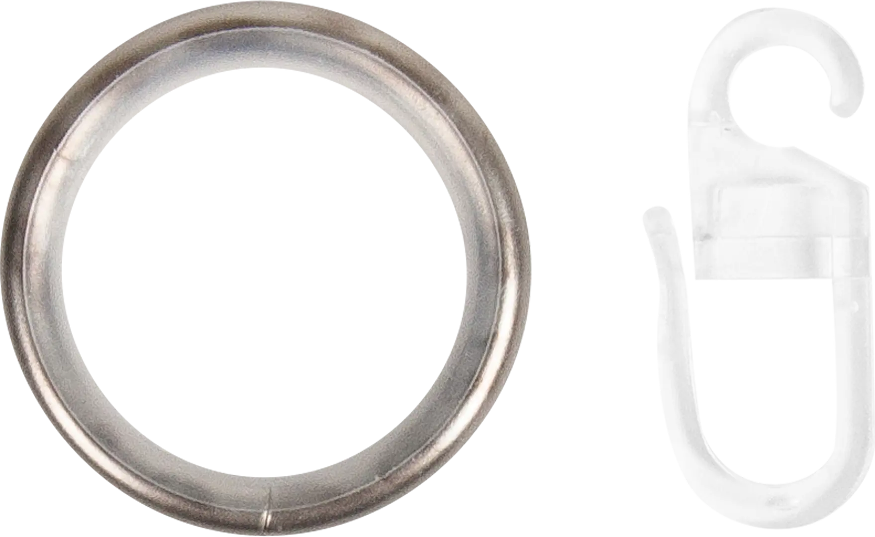 Кольцо с крючком Inspire, металл, цвет никель, 2 см, 10 шт. косметичка несессер на липучках с крючком мятный