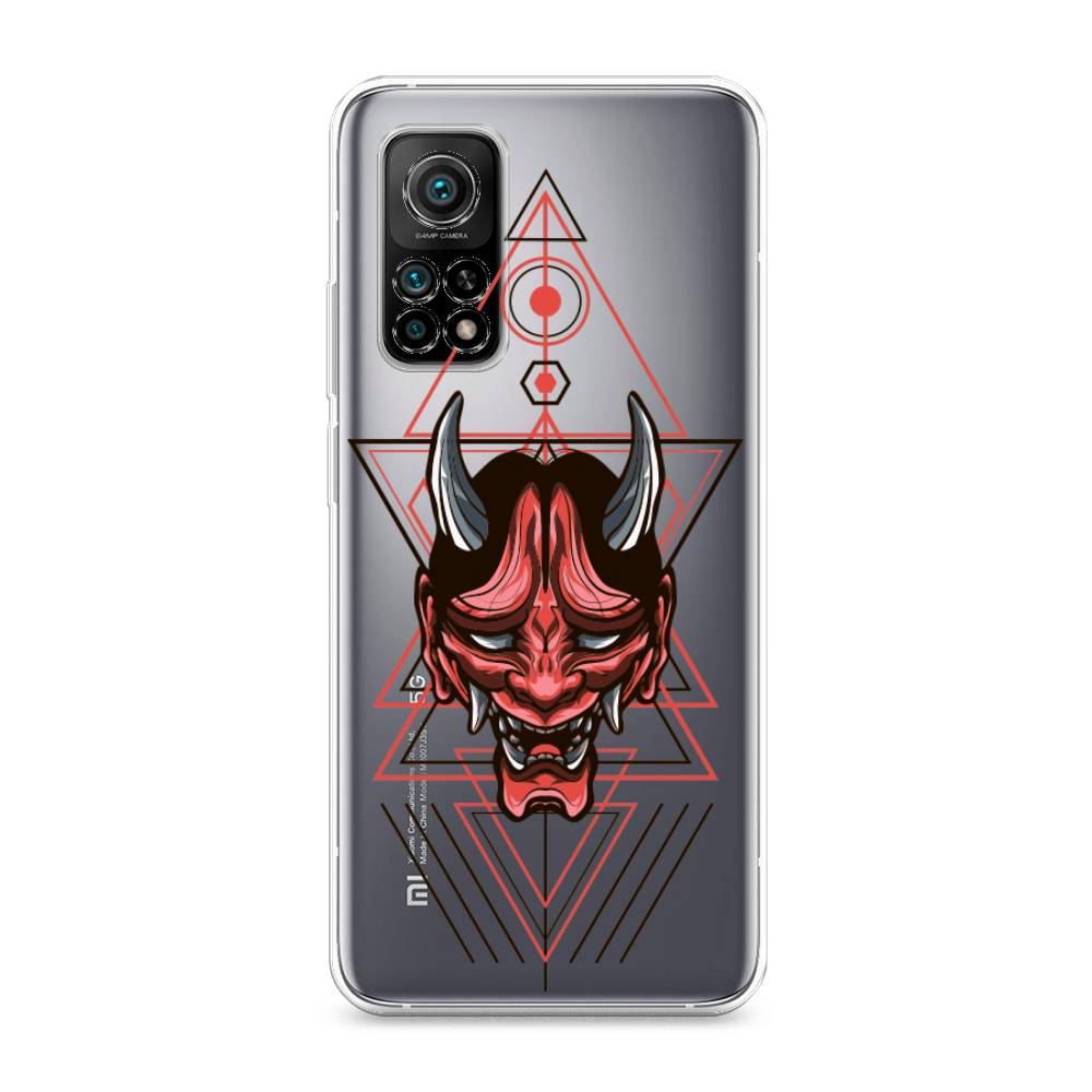 

Чехол на Xiaomi Mi 10T"Hanya Oni mask", Серый;красный;черный, 37750-4