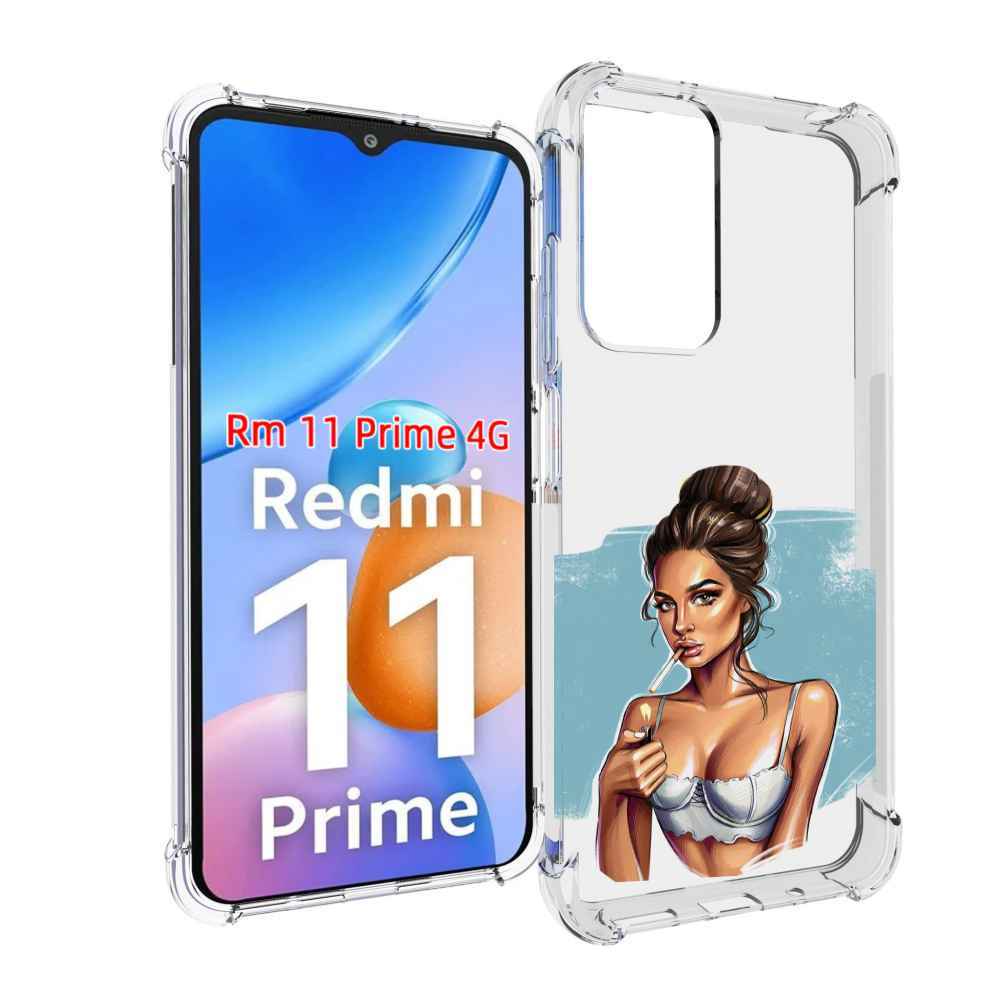 

Чехол MyPads девушка-с-зажигалкой для Xiaomi Redmi 11 Prime 4G, Прозрачный, Tocco