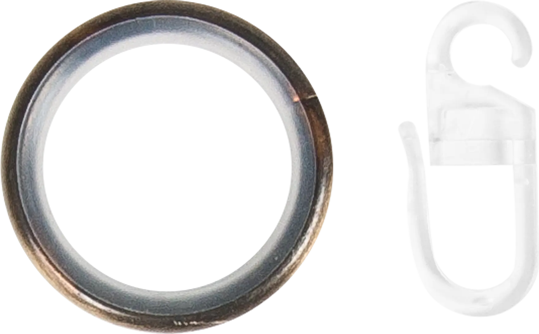 Кольцо с крючком Inspire, металл, цвет античное золото, 2 см, 10 шт. кольцо для карниза d 50 56 мм 10 шт чёрный никель