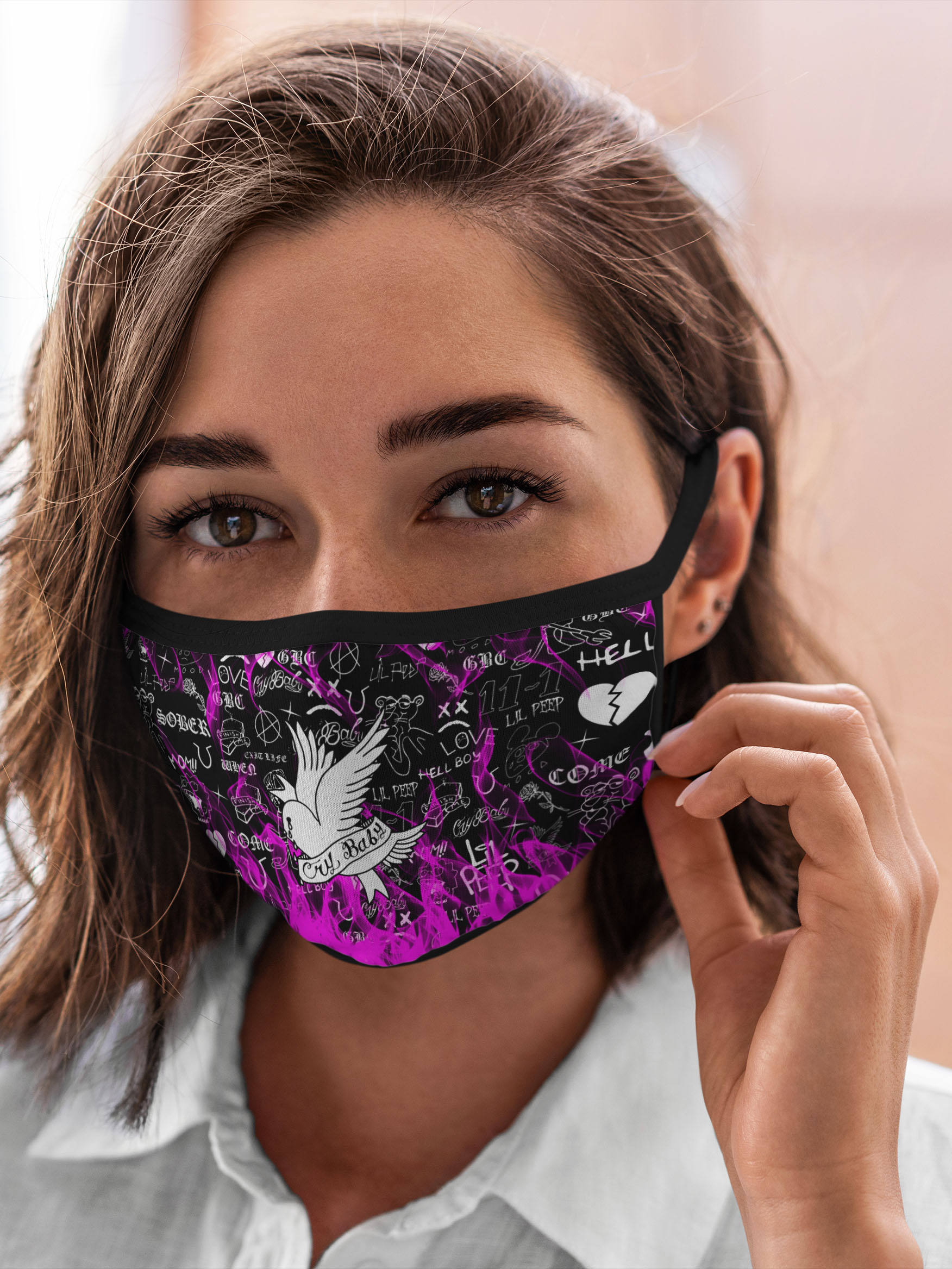 

Многоразовая маска унисекс Burnettie Lil Peep Peep., Разноцветный, Lil Peep Peep.