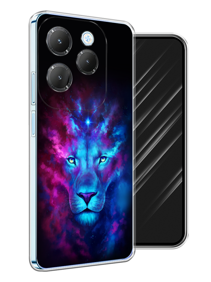 

Чехол Awog на Infinix Hot 40 Pro "Космический лев", Голубой, 3105350-1