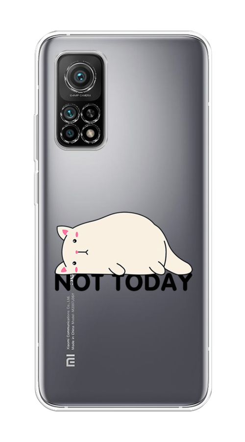 

Чехол на Xiaomi Mi 10T"Cat not today", Белый;розовый;черный, 37750-1