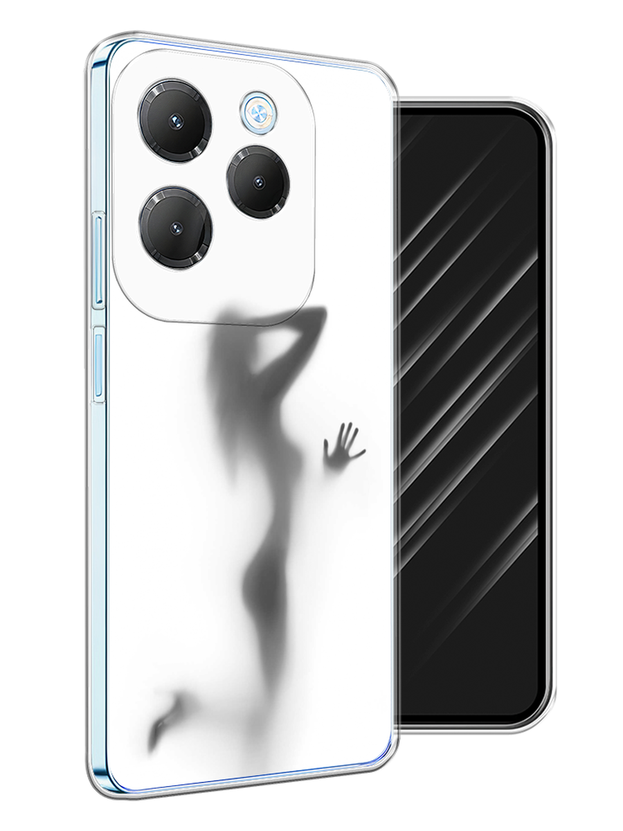 

Чехол Awog на Infinix Hot 40 Pro "Стекло в душе", Белый;серый;черный, 3105350-1
