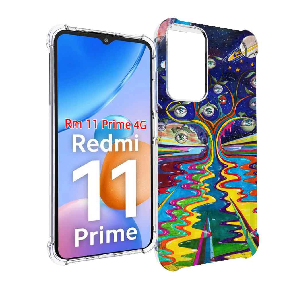 

Чехол MyPads дерево с глазами акварель для Xiaomi Redmi 11 Prime 4G, Прозрачный, Tocco