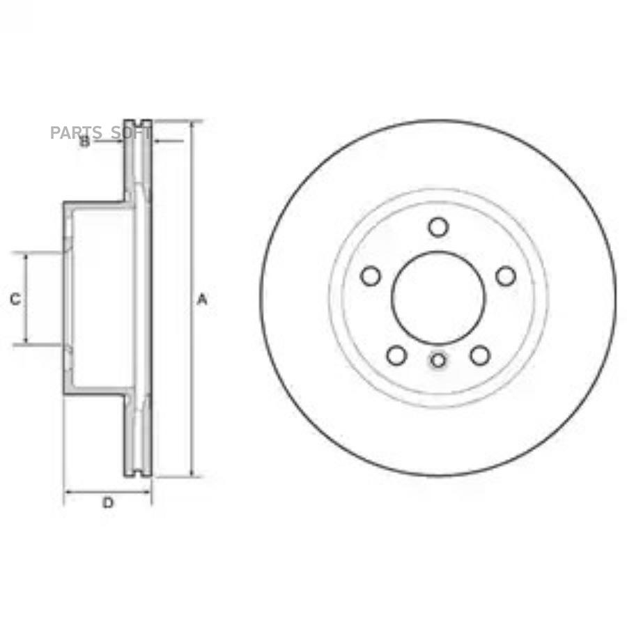 

Тормозной диск DELPHI BG4645C