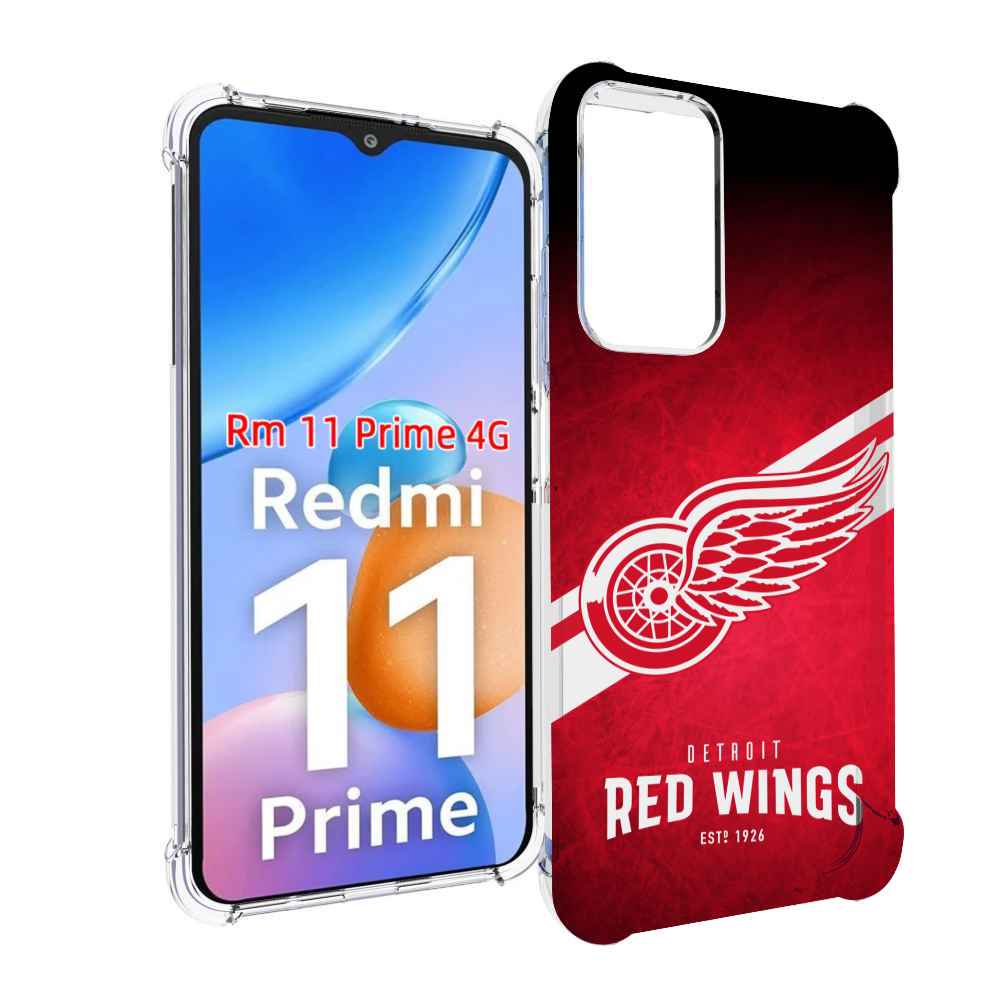 

Чехол MyPads детриот ред вингс мужской для Xiaomi Redmi 11 Prime 4G, Прозрачный, Tocco