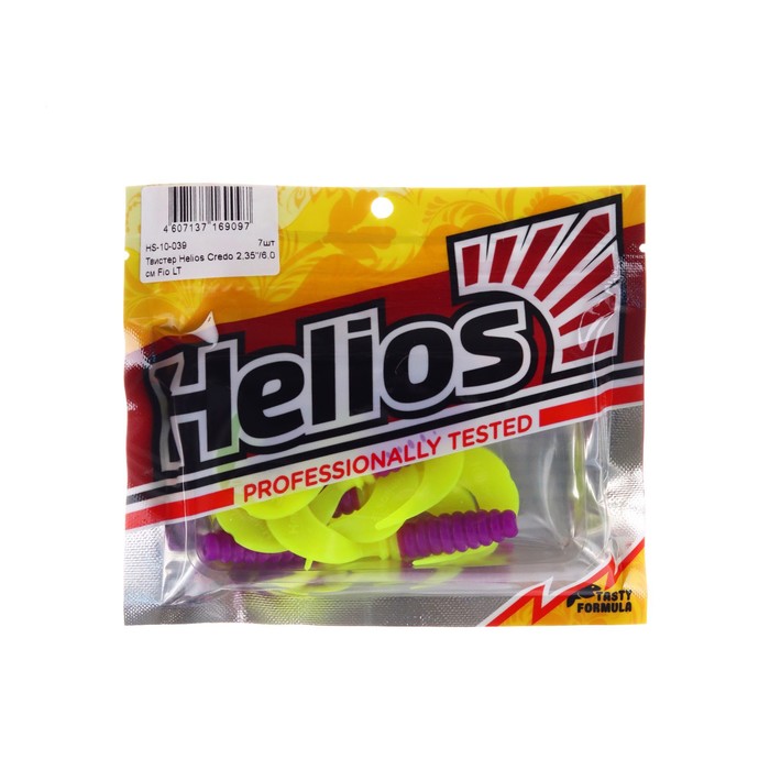 

Твистер Helios Credo Fio LT 6см HS-10-039 (набор 7шт), Фиолетовый;зеленый
