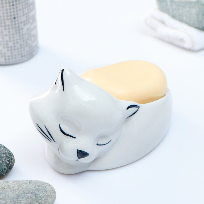

Мыльница "Кошка" 9х14х8см