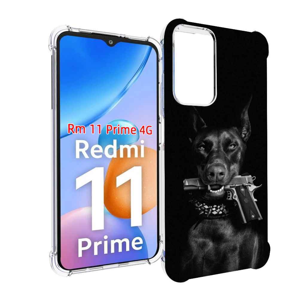

Чехол MyPads доберман мужской для Xiaomi Redmi 11 Prime 4G, Прозрачный, Tocco