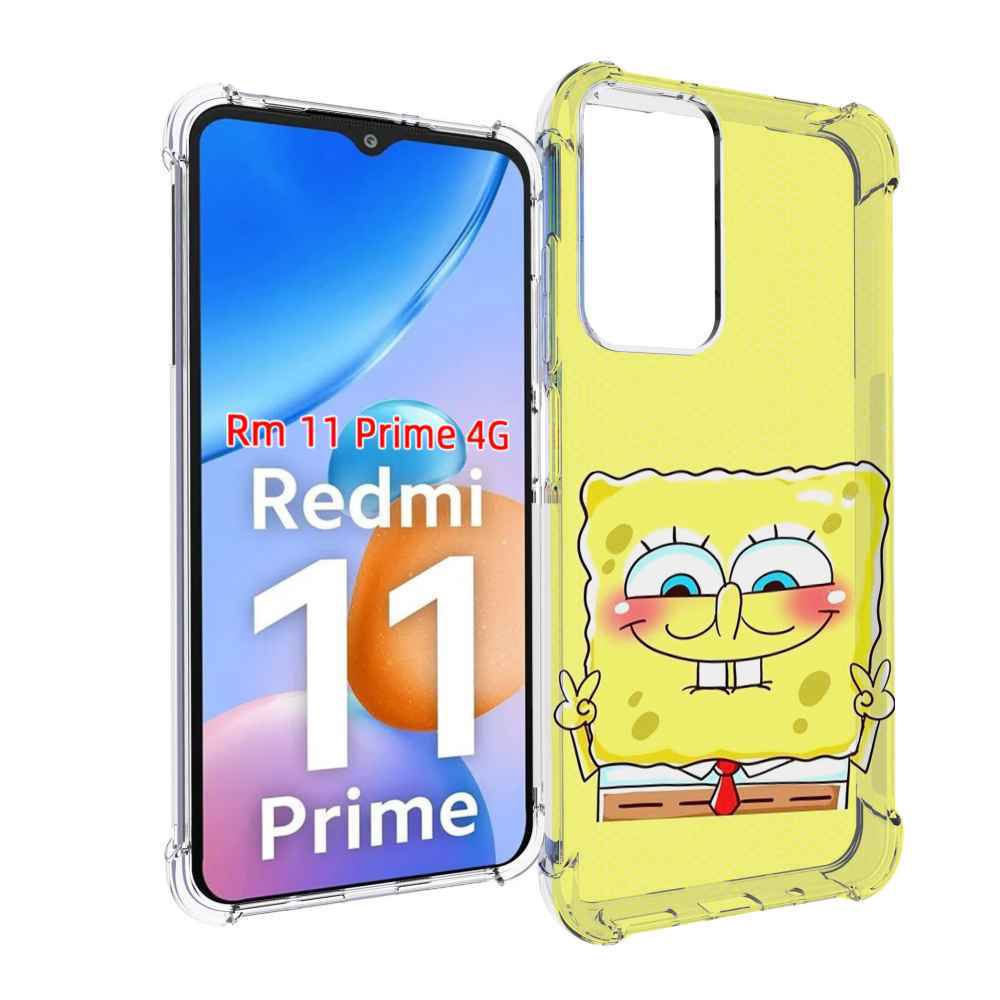 

Чехол MyPads довольный милый спанчбоб для Xiaomi Redmi 11 Prime 4G, Прозрачный, Tocco