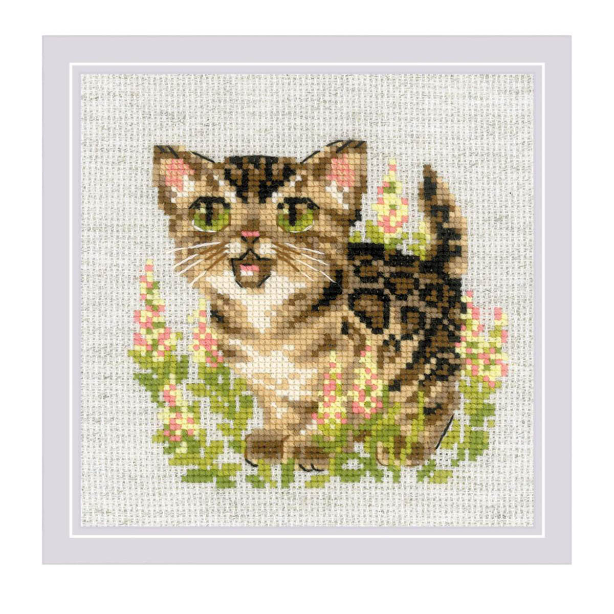 

Набор для вышивания Риолис Бенгальский котёнок (2119), 15x15 см