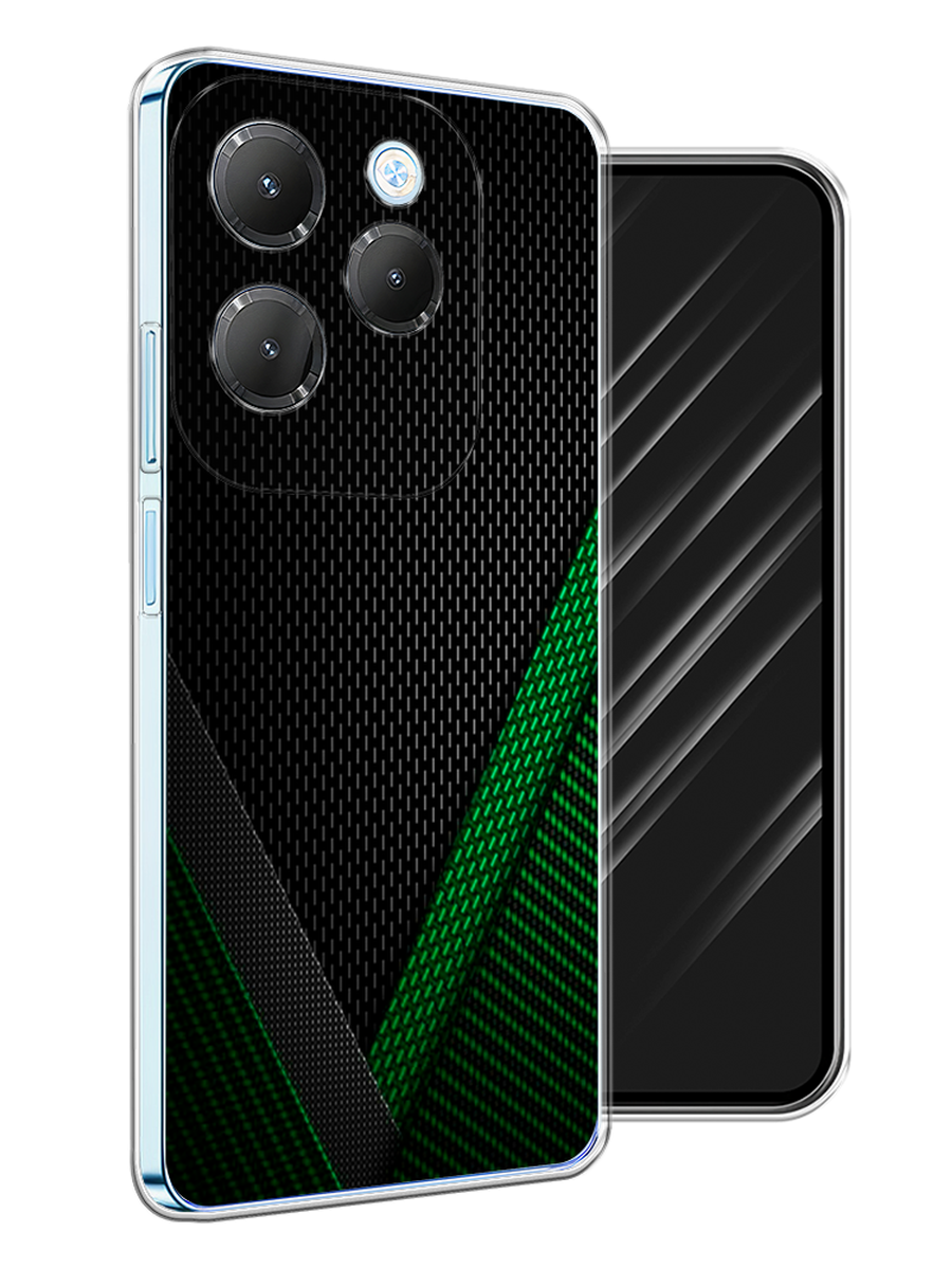 

Чехол Awog на Infinix Hot 40 Pro "Зеленый карбон", Черный;зеленый, 3105350-1