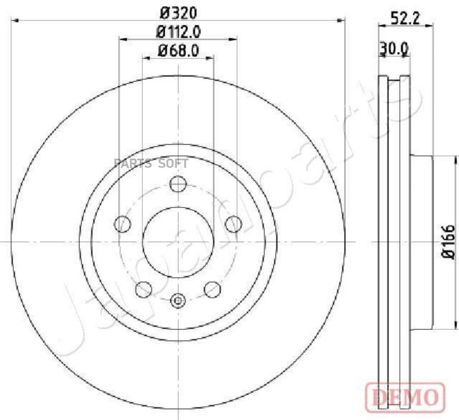 

Диск Тормозной Audi A4 07-/A5 07-/Q5 08- Передний D 320мм. Japanparts арт. DI0917C