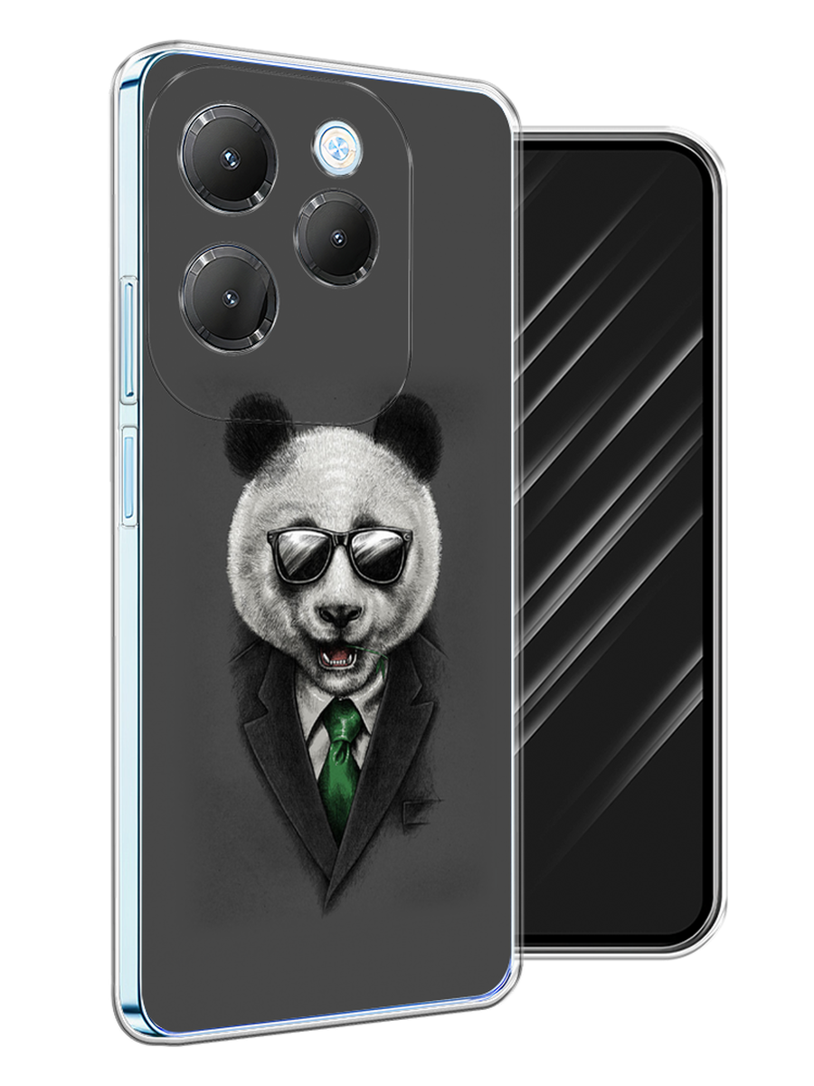 

Чехол Awog на Infinix Hot 40 Pro "Деловая панда", Серый;зеленый, 3105350-1