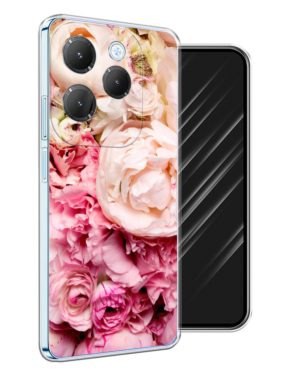 

Чехол Awog на Infinix Hot 40 Pro "Пионы яркие", Розовый, 3105350-1