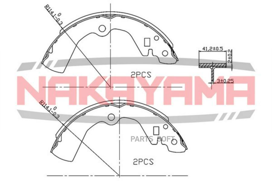 

Тормозные колодки NAKAYAMA барабанные HS7134NY