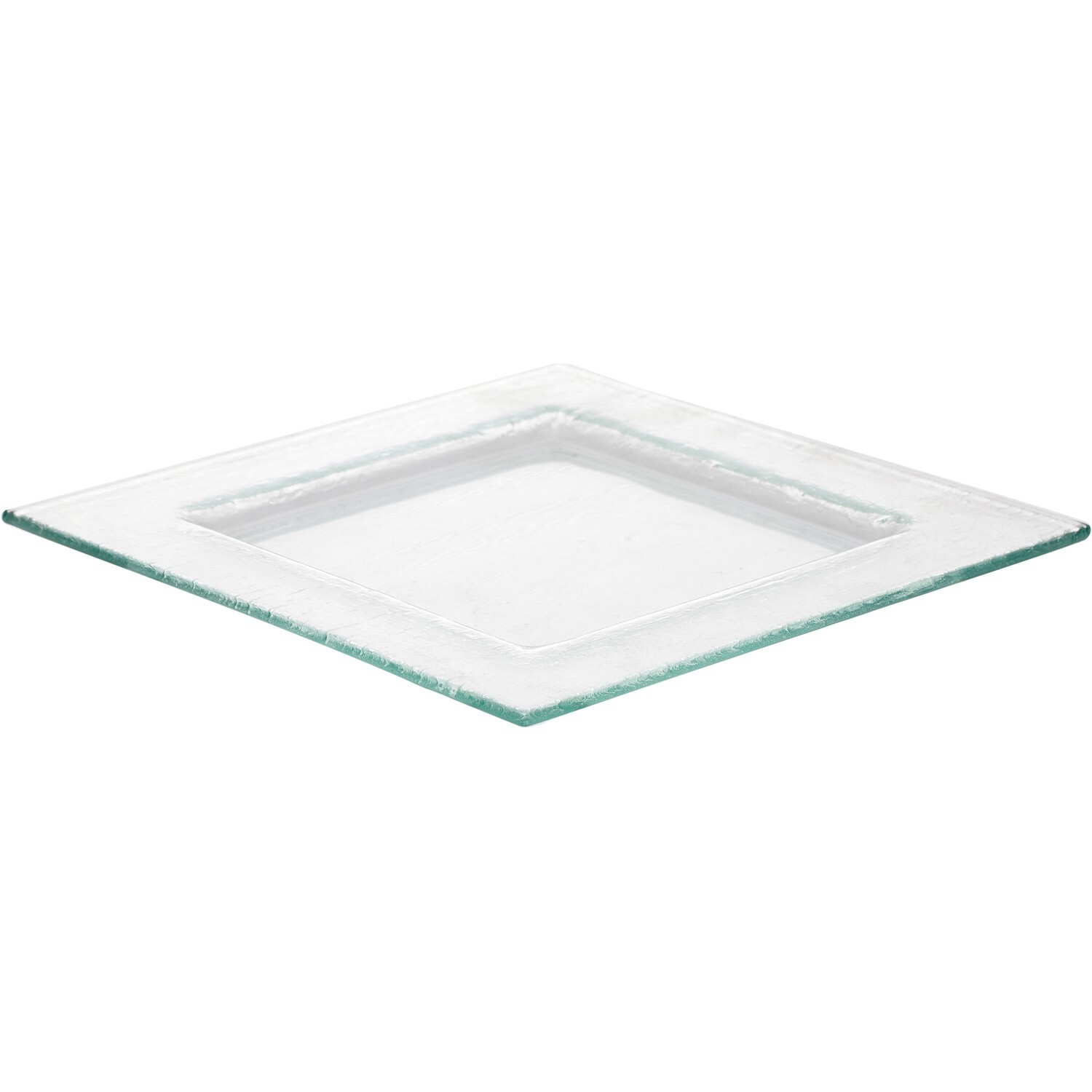 Тарелка квадратная BDK Бордер 255х253х15мм, стеклянная, прозрачная