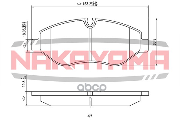 Nakayama Hp8032Ny Колодки Тормозные Дисковые Передние, Комплект 1Шт