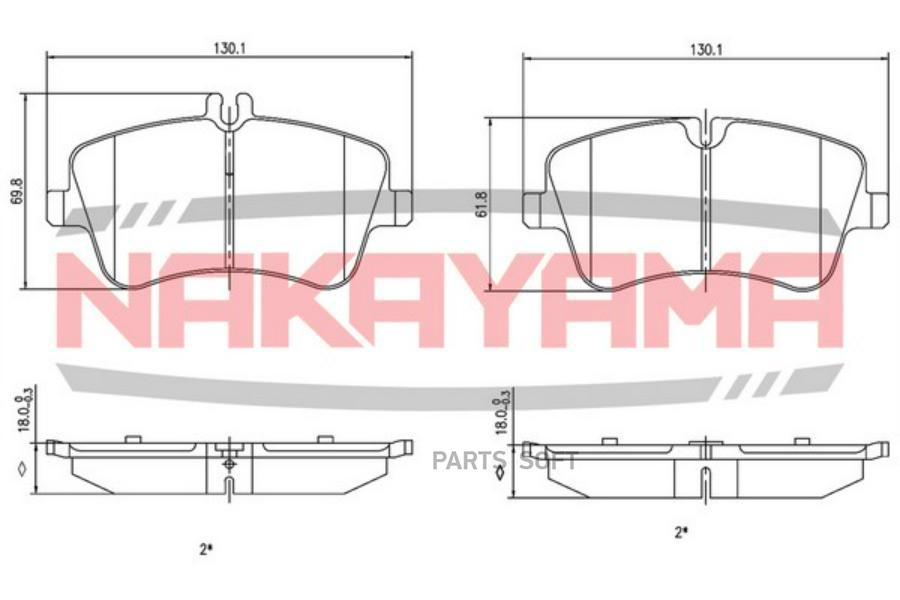 

Nakayama Hp8364Ny Колодки Тормозные Дисковые Передние Mercedes-Benz