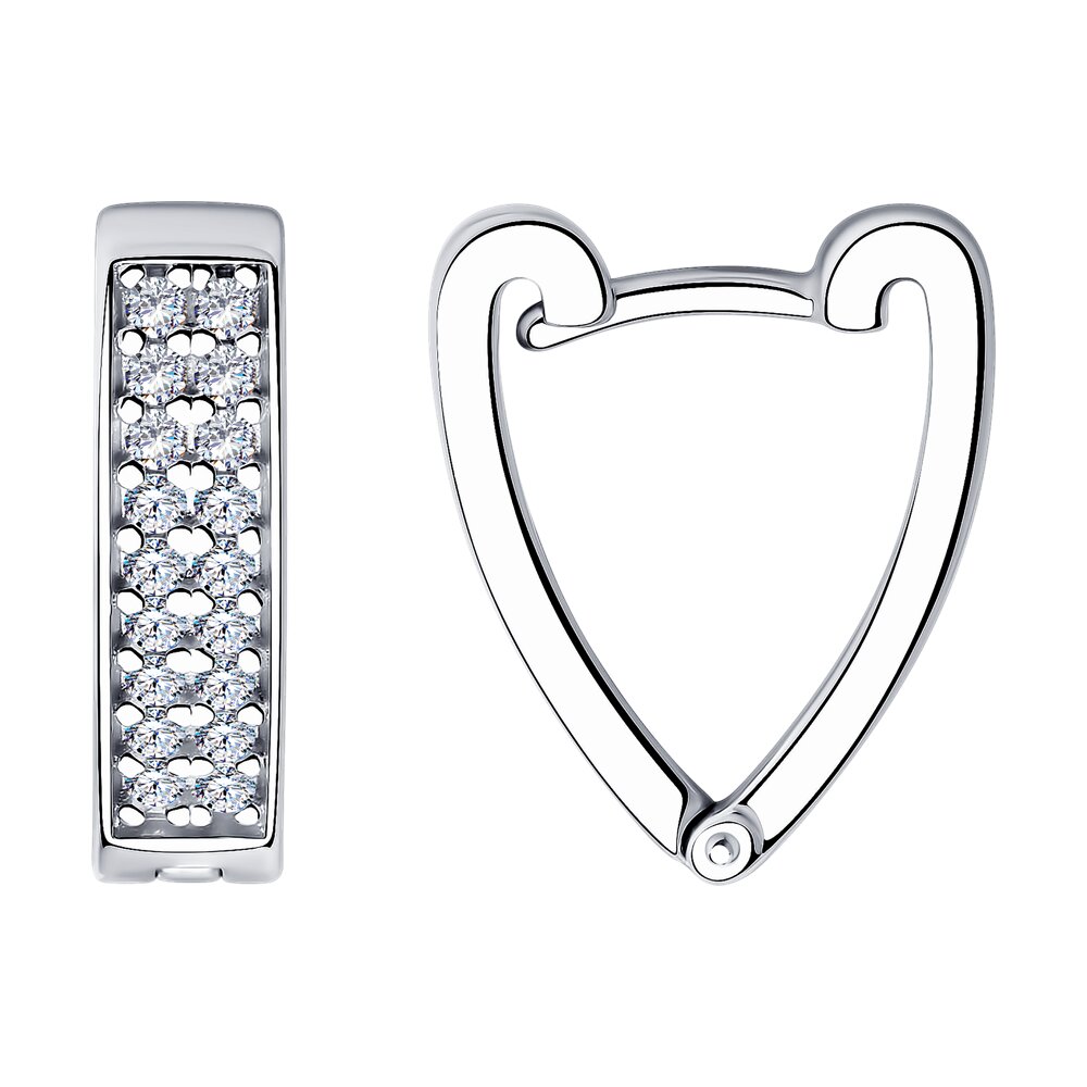 

Серьги из серебра SOKOLOV 94025113, фианит, 94025113