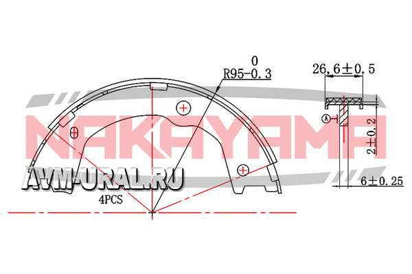 

Nakayama Колодки Тормозные Барабанные Hyundai Santa Fe Ii ( Hs7285Ny 1Шт