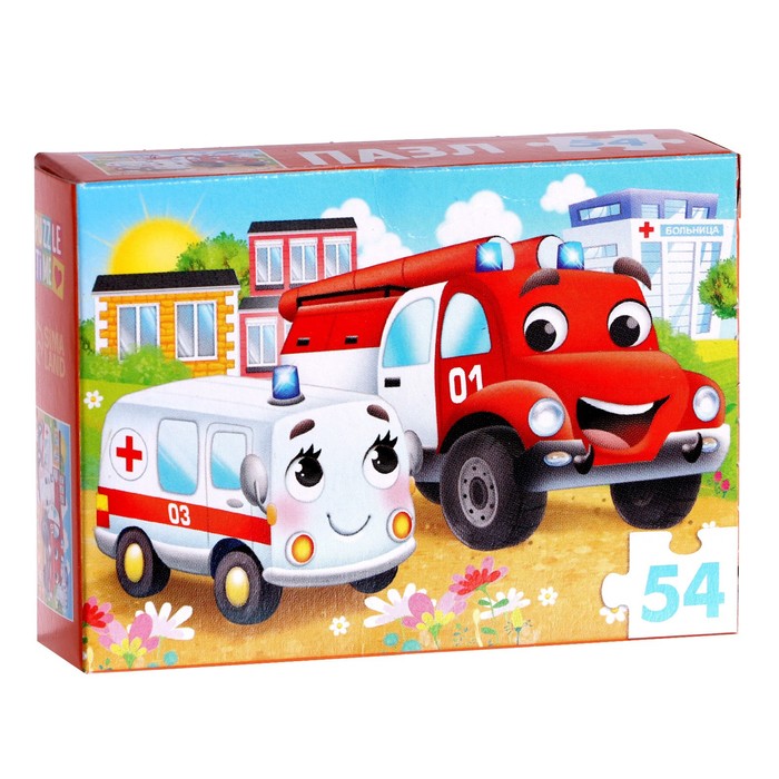 

Пазл детский «Машинки №1», 54 элемента, Наборы с пазлами Puzzle Time