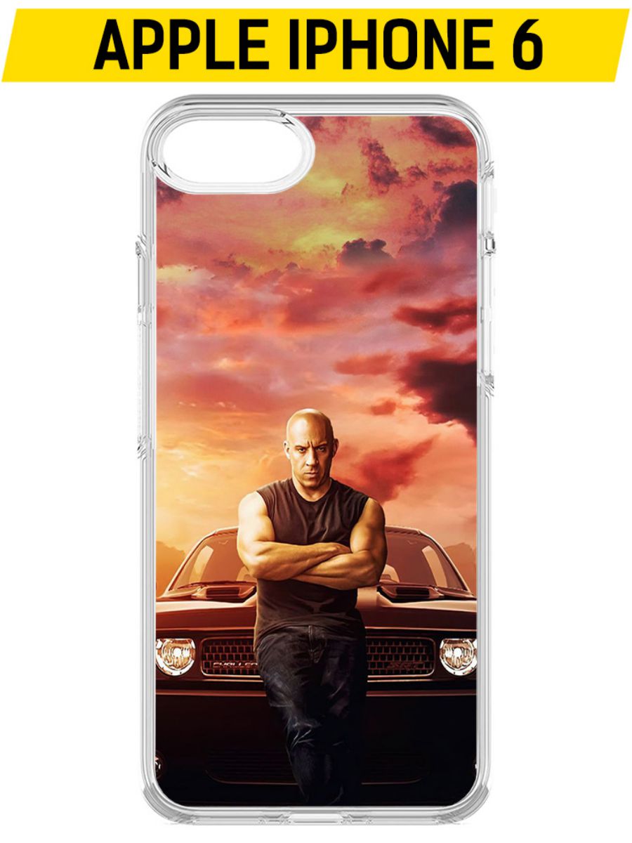 

Чехол-накладка Krutoff Clear Case Форсаж. Доминик Торетто для iPhone 6, Прозрачный