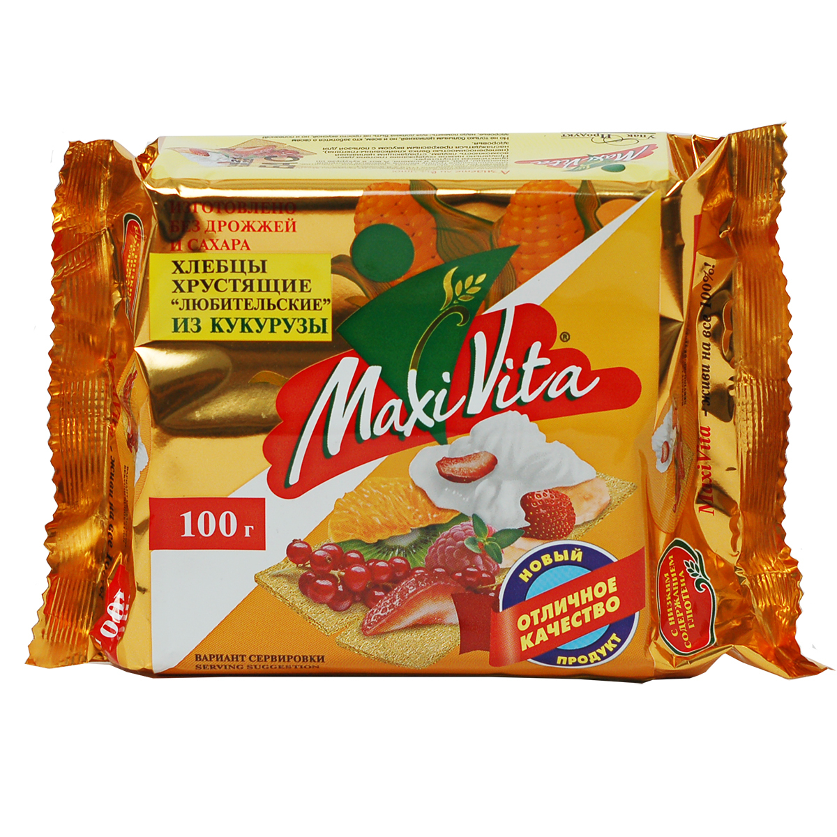 

Хлебцы хрустящие кукурузные Любительские MaxiVita 100 г