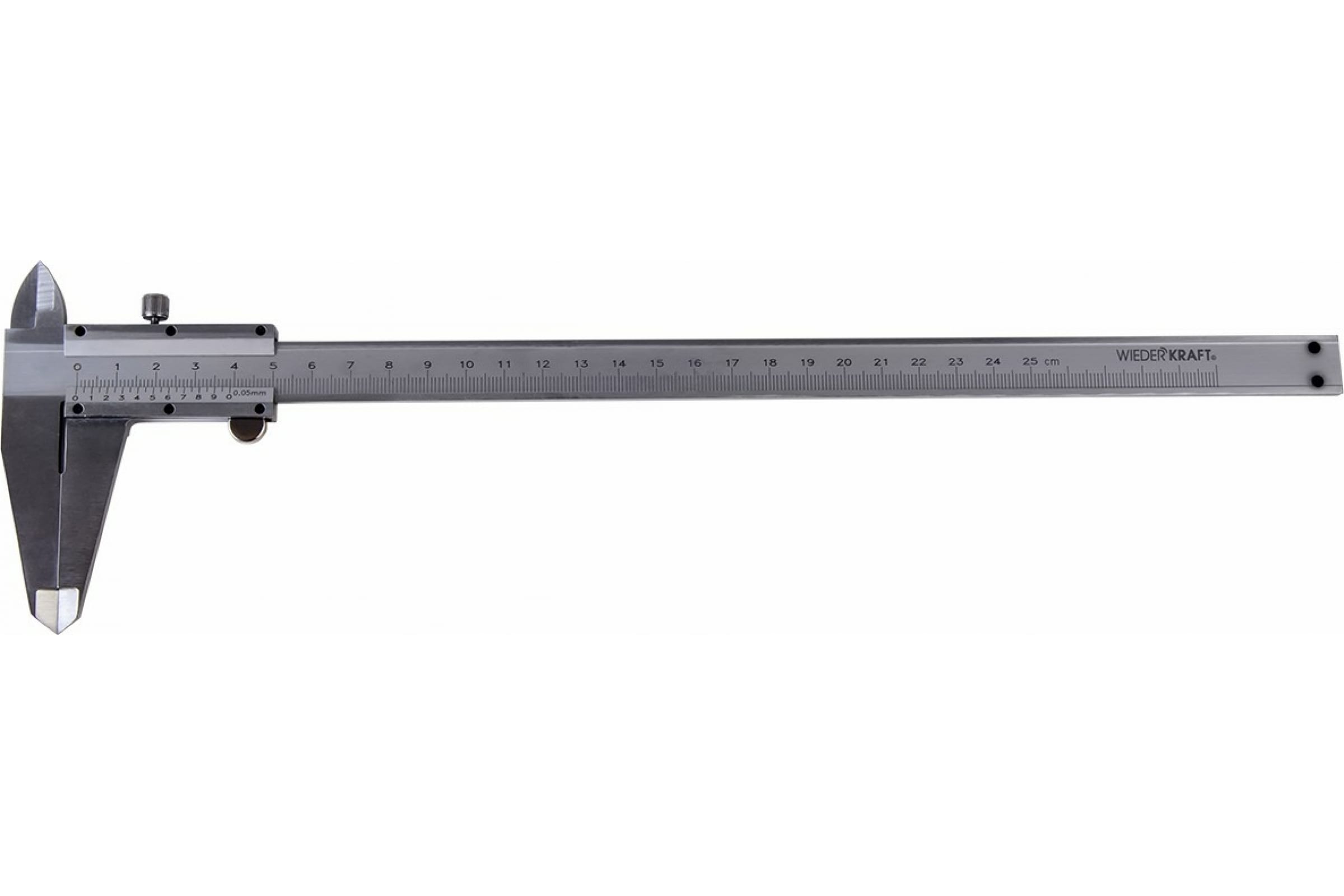 WIEDERKRAFT Штангенциркуль нониусный 250 мм 0.05 мм со сборной рамкой WDK-MC25005