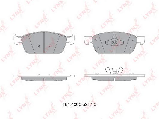 

Колодки торм.FORD Focus III 1.5-2.0D 12= Kuga II 1.6-2. LYNXAUTO BD-3036