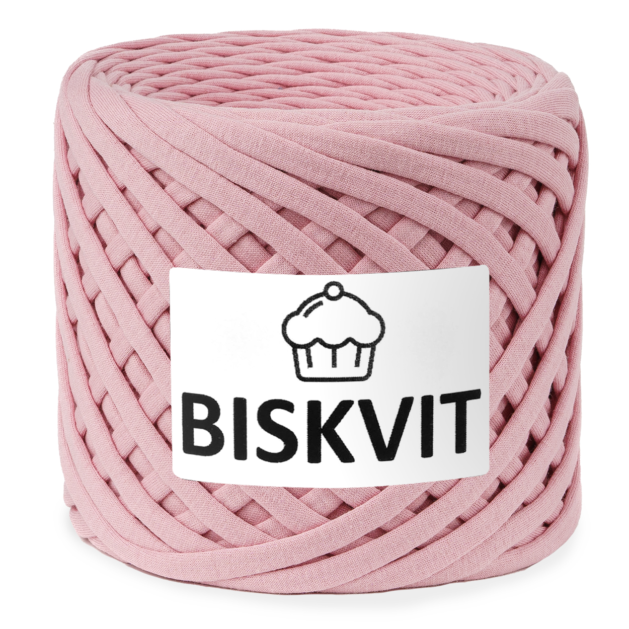 Трикотажная пряжа для вязания BISKVIT Малиновый йогурт, 100% хлопок, 7-9мм, 100м