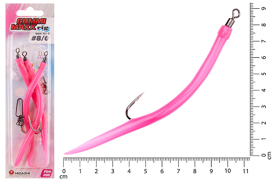 

Оснастка HIGASHI Gummi Makk rig SB3 #06 Pink #8-0