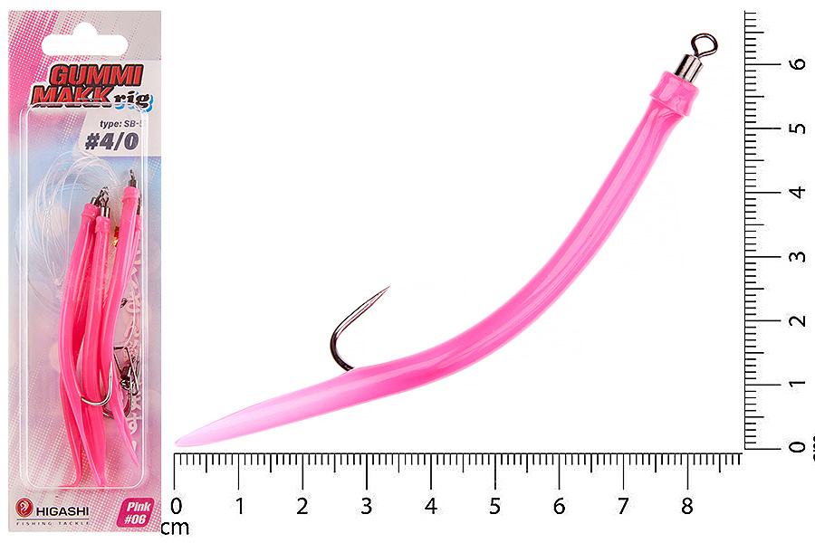 

Оснастка HIGASHI Gummi Makk rig SB5 #06 Pink #4-0