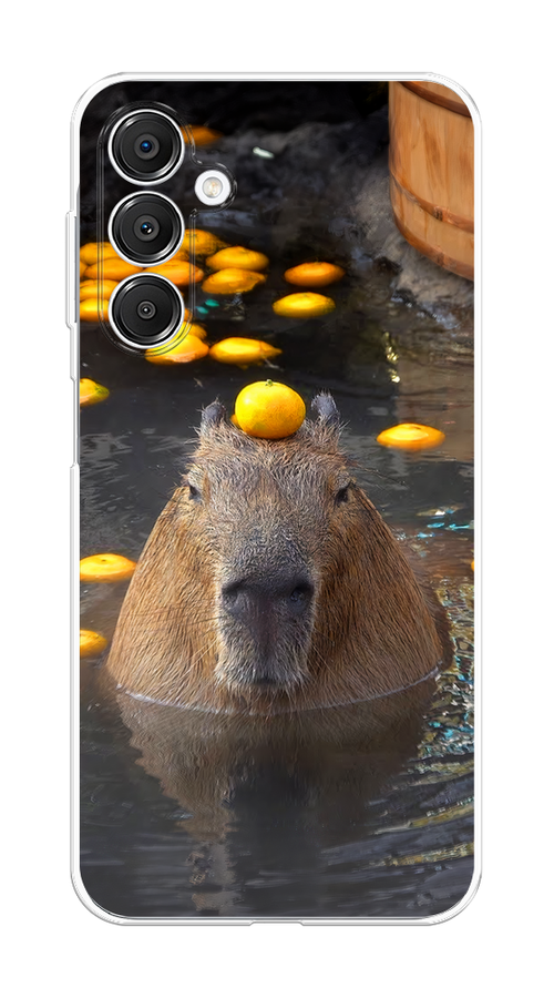 

Чехол на Samsung Galaxy A16 "Капибара отдыхает", Коричневый;оранжевый;серый, 2110250-1