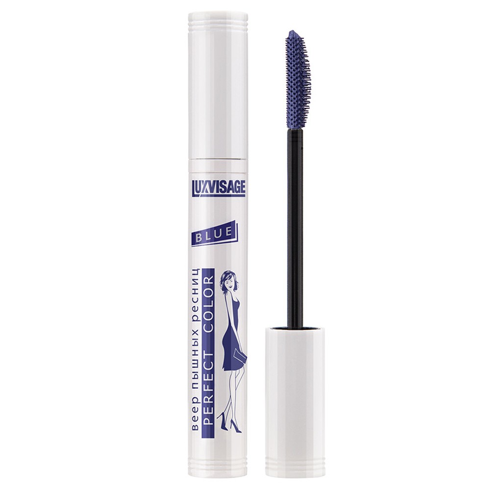 фото Тушь luxvisage perfect color express веер пышных ресниц blue синяя 8г