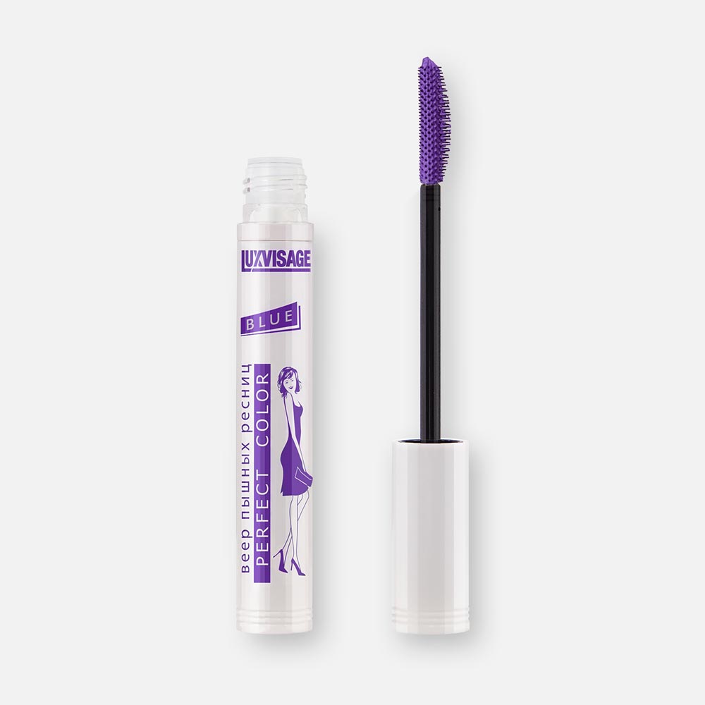 Тушь LuxVisage Perfect Color Express Веер пышных ресниц VIOLET фиолетовая 8г luxvisage тушь perfect color express объем длина