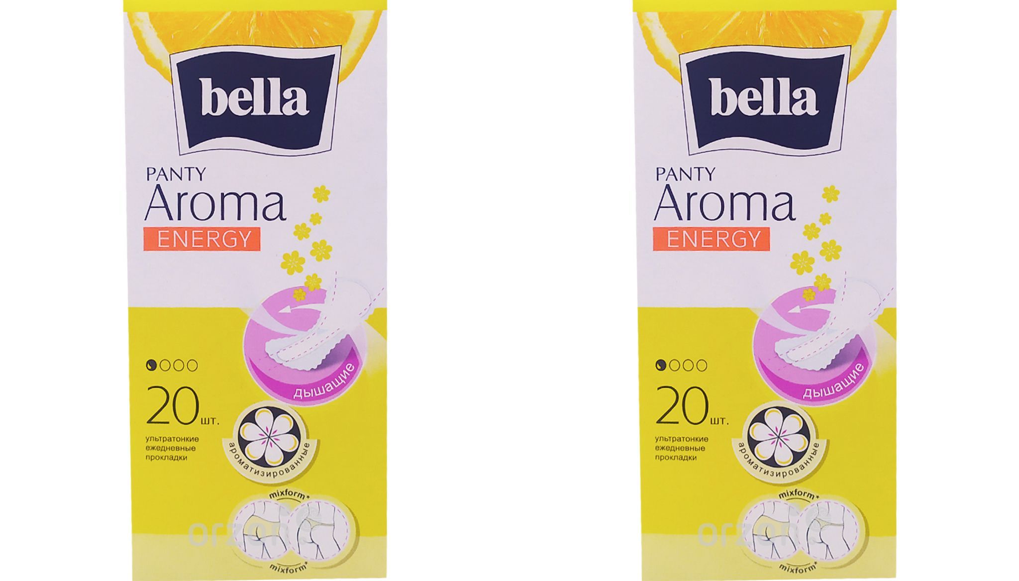 

Прокладки Bella Panty Aroma Energy ежедневные 60шт 2 уп, Белый