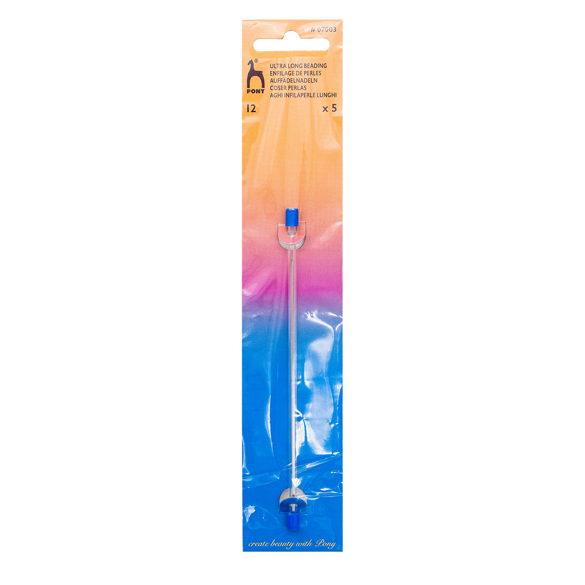 

Иглы для бисера и бусин № 12, супер длинные, ручные, PONY Ultra Long Beading, 07003, 5 шт