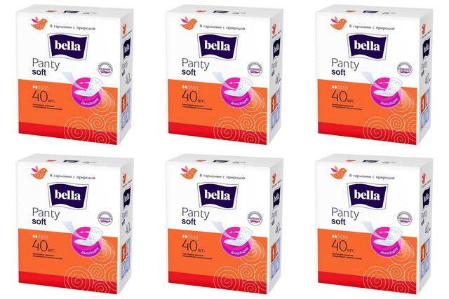 Прокладки Bella ежедневные Panty Soft 40шт 6 уп прокладки bibi classiс soft normal 10 шт