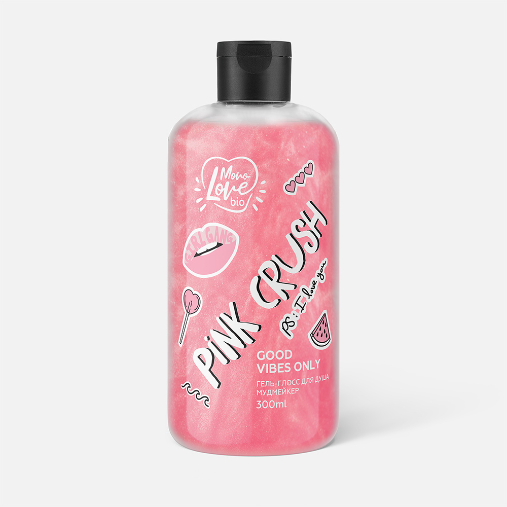 Гель-глосс для душа MonoLove Pink Crush очищающий 300 мл