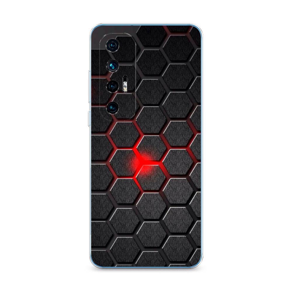 

Чехол на Xiaomi Mi 10S "Соты красные", Красный;черный;серый, 310550-3