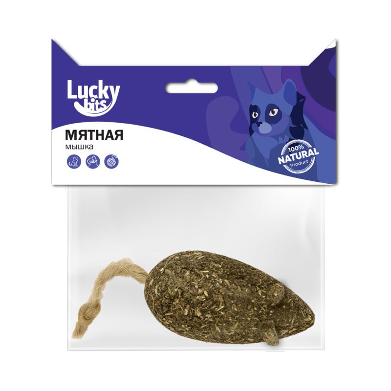 Игрушка для кошек Lucky bits Мышь из кошачьей мяты