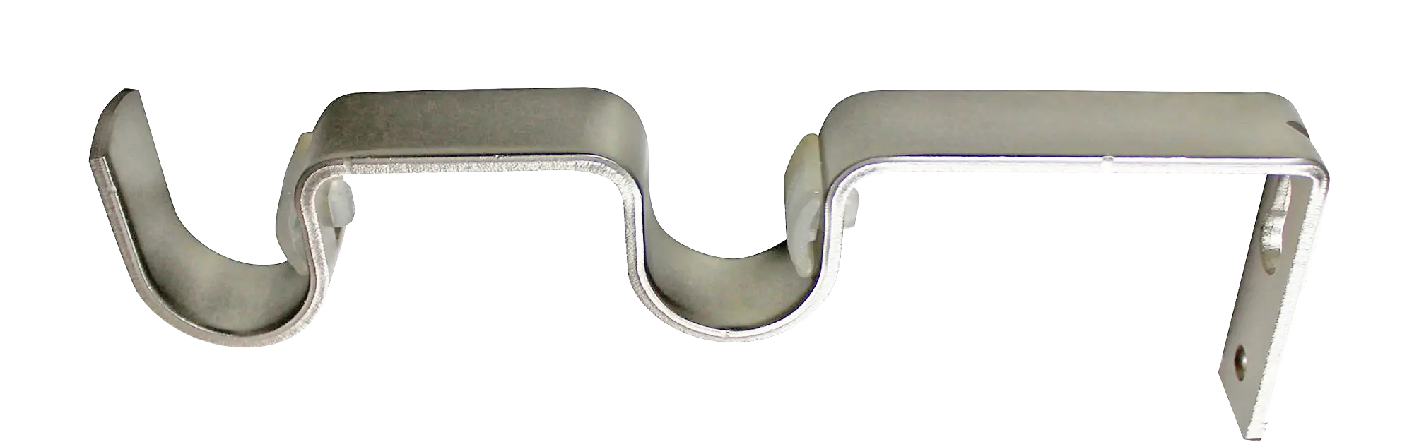 Держатель двухрядный простой Inspire, металл, цвет никель, 2 см