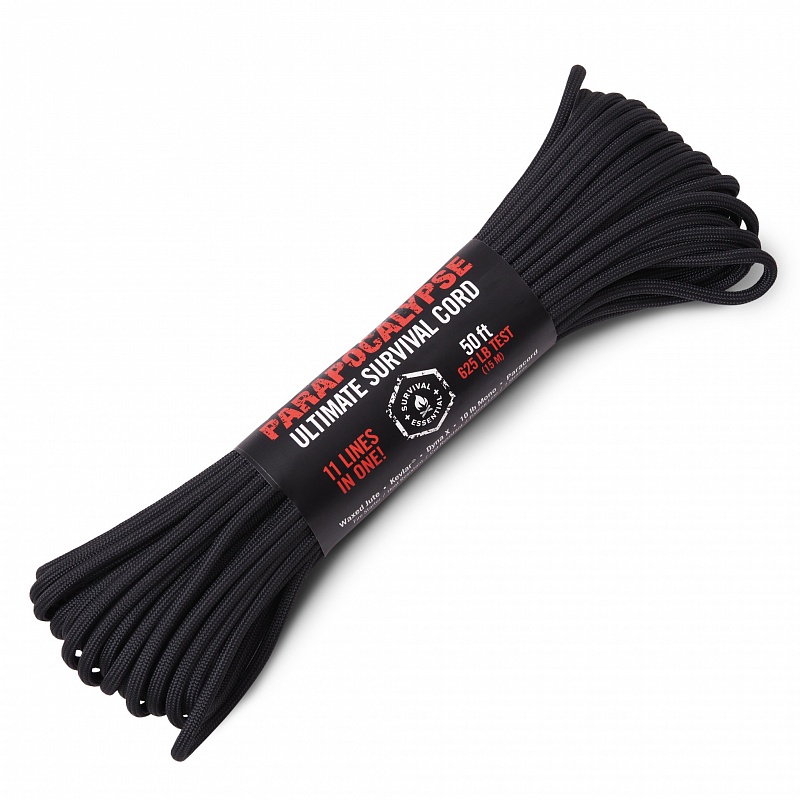 

Паракорд Parapocalypse 650LBS ATWOODROPE 50ft (USA) (black)