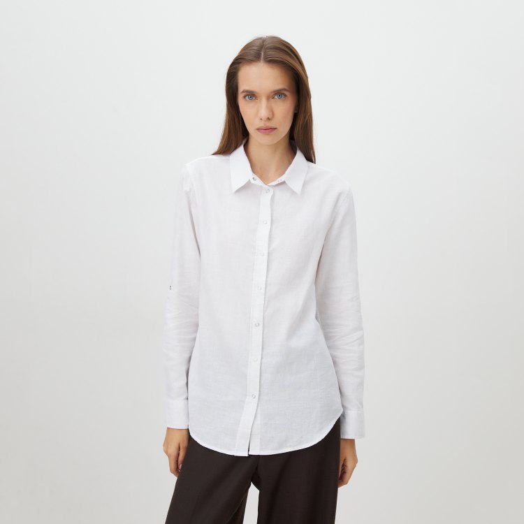 

Рубашка женская Maison David BLN923-1 белая S, Белый, BLN923-1