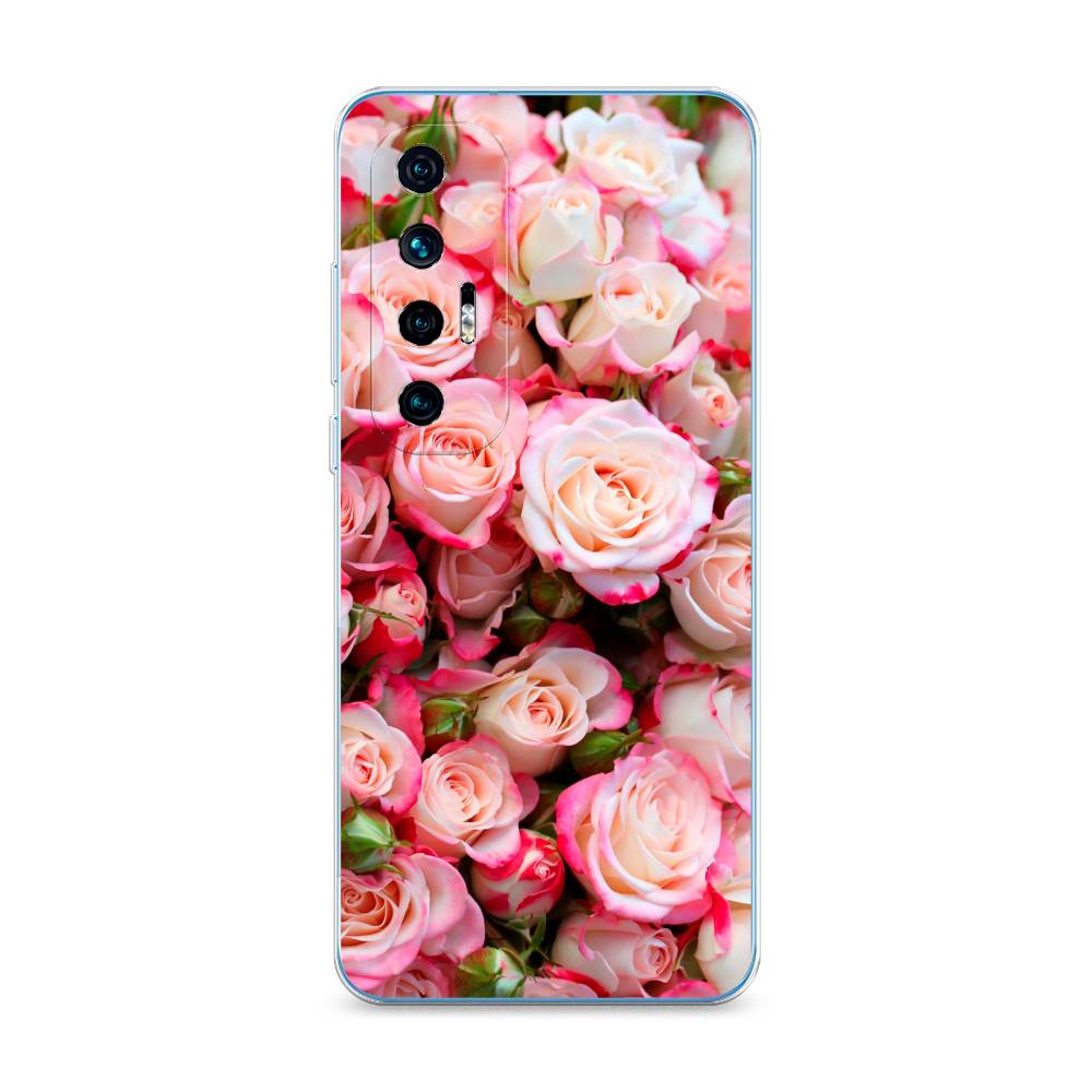 

Чехол на Xiaomi Mi 10S "Много роз", Розовый, 310550-2