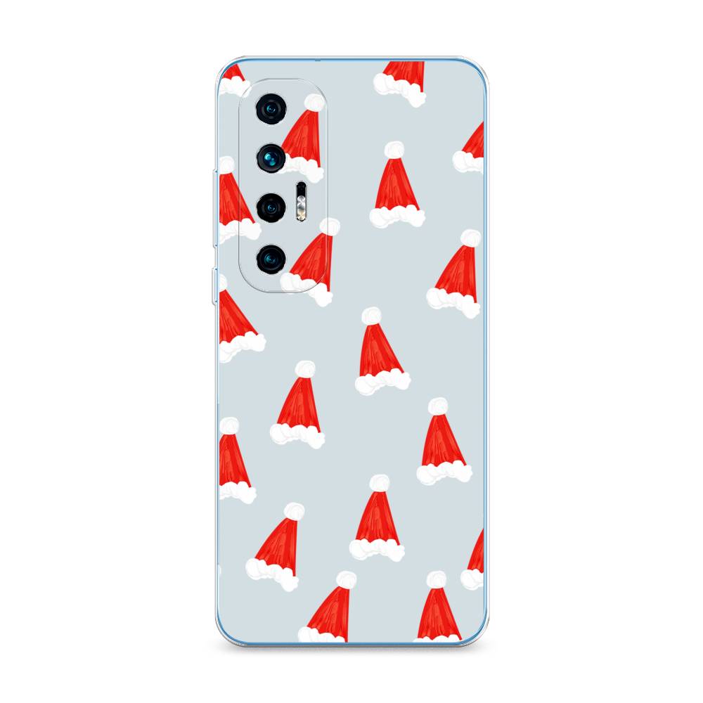 

Чехол на Xiaomi Mi 10S "Новогодние шапочки", Белый;красный;серый, 310550-5
