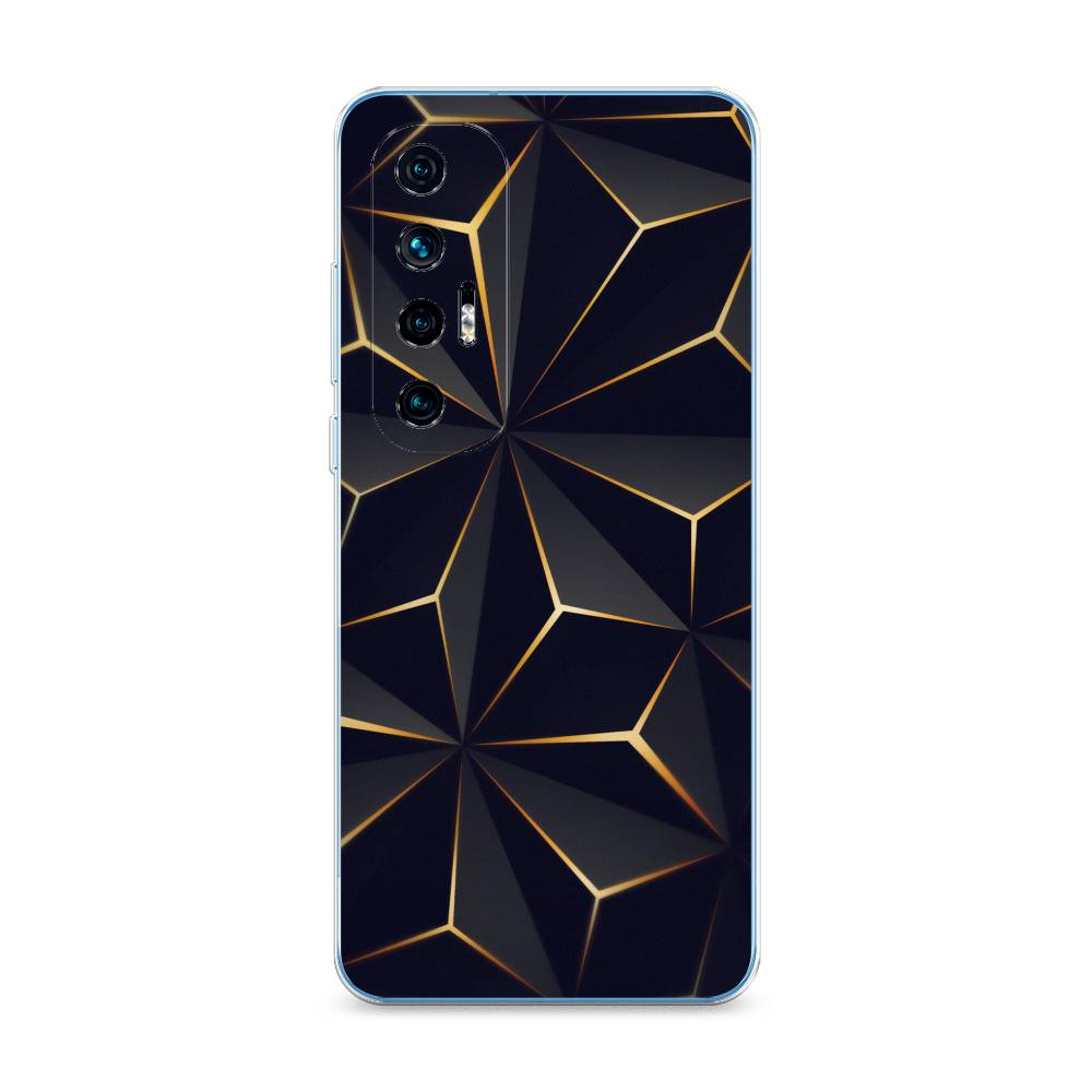 

Чехол на Xiaomi Mi 10S "Черные полигоны", Золотистый;черный, 310550-3