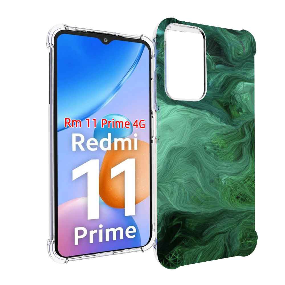 

Чехол MyPads зеленые нити для Xiaomi Redmi 11 Prime 4G, Прозрачный, Tocco